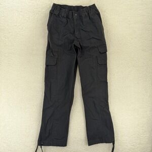 Jordan Cargo Pants Boys XS Black Loose Fit Ripstop Flight Elastic Waist Jogger